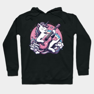 Unicorn Cat Playing Guitar Music Hoodie